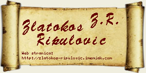 Zlatokos Ripulović vizit kartica